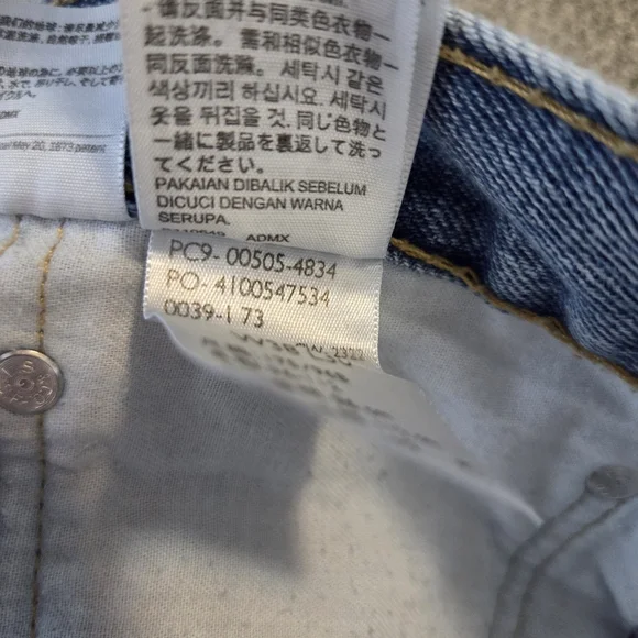 Levi's 505 Men's Cotton Jeans - Light Stonewash 38 X 30 Relaxed Straight - Picture 8 of 15